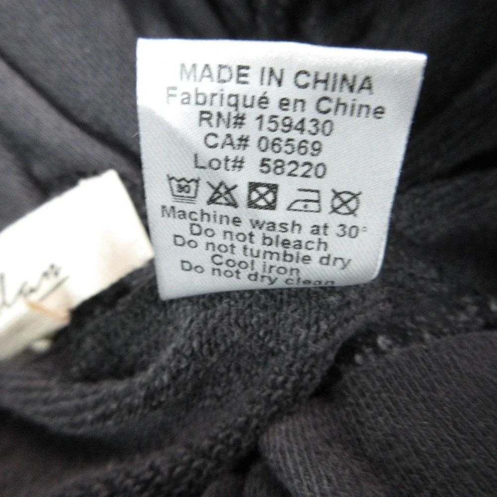 Elan Pants Womens XS Black Wide Leg French Terry Lounge Sweatpants 22x30.5* - Picture 9 of 13